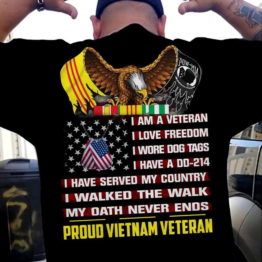 I am a veteran I love freedom I wore dog tags - Proud vietnam veteran, Vietnam war anniversary