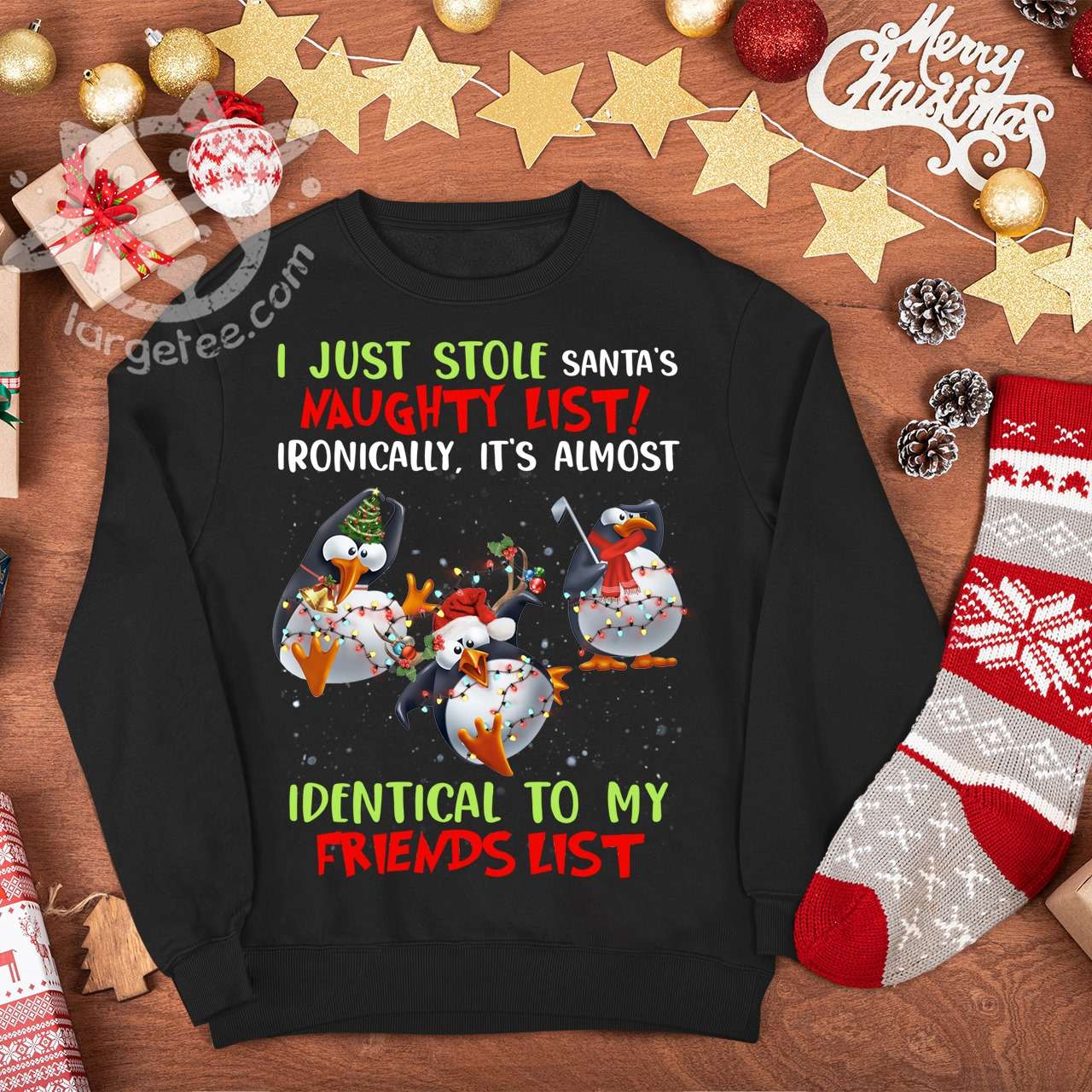 I just stole santa's naughty list - Identical to my friends list, Christmas snowman, Christmas day gift