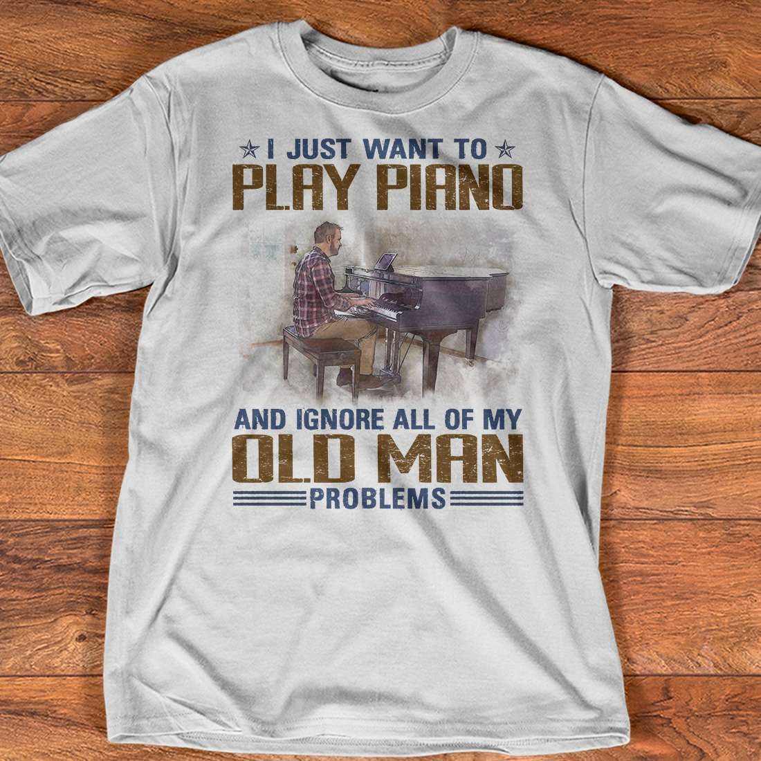 I just want to play piano and ignore all of my old man problems - Old man pianist