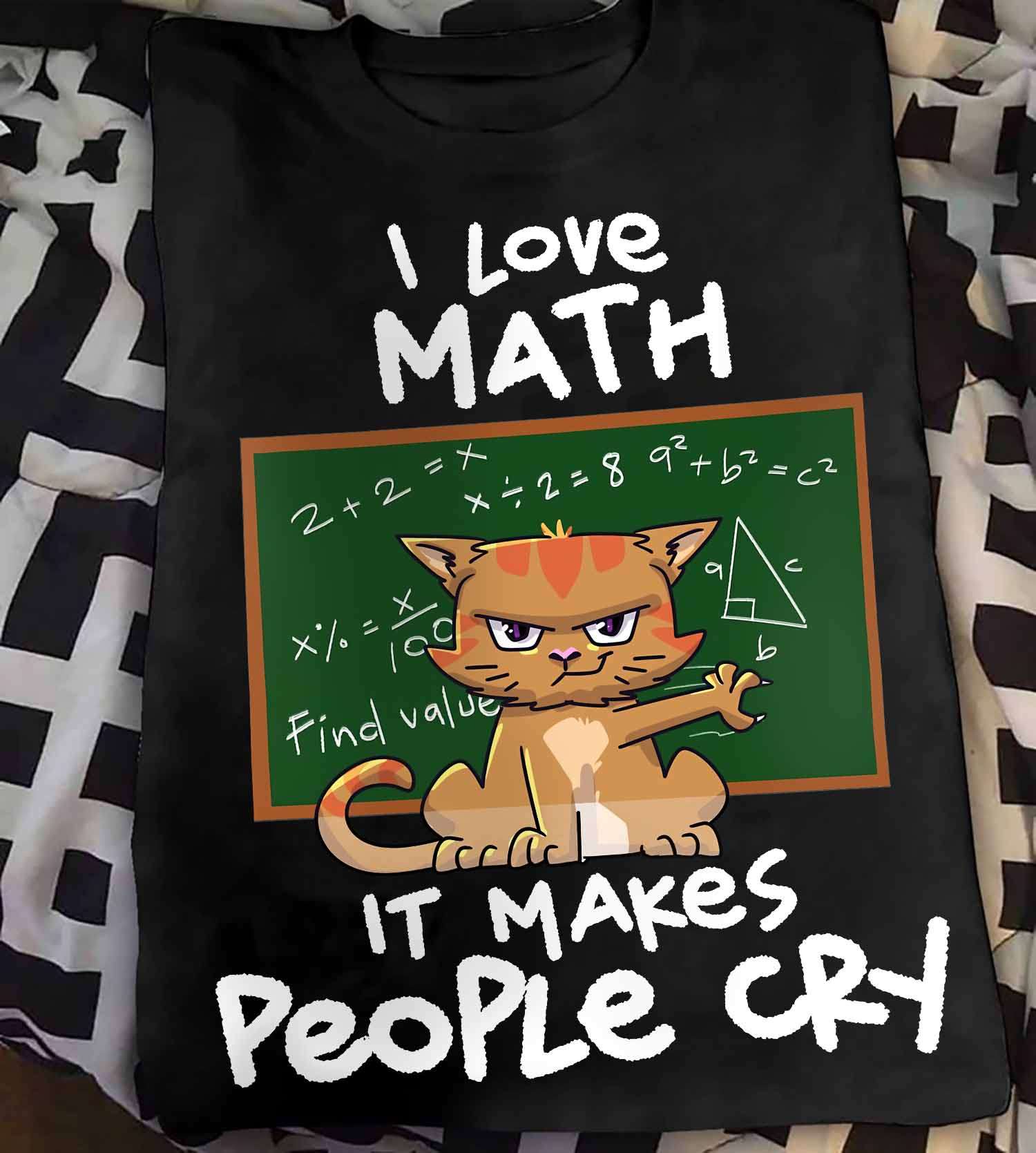 I love math, it makes people cry - Cat and math