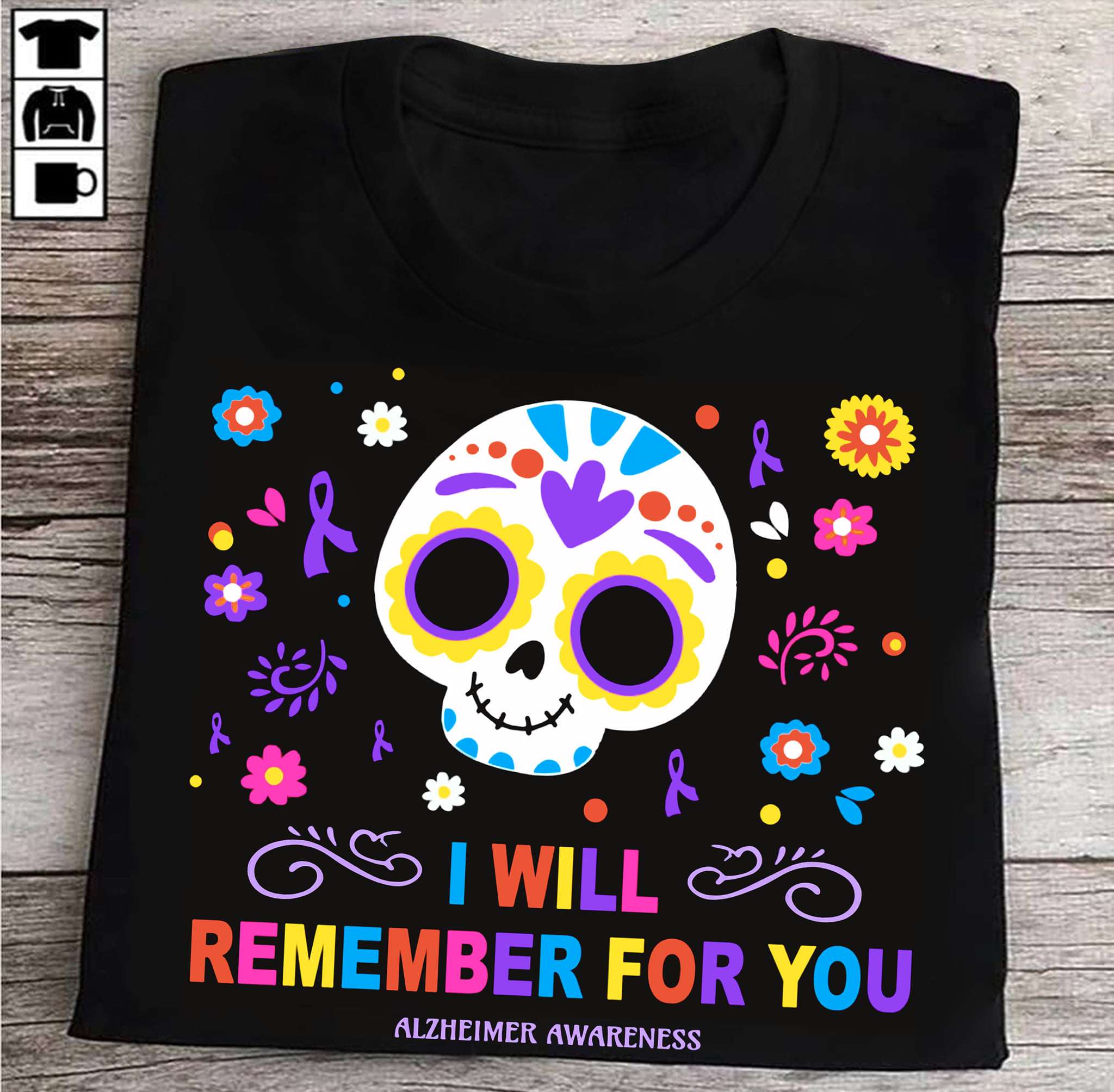 I will remember for you - Alzheimer awareness, Mexican skull alzheimer