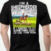 I'm a sheepherder because I don't mind hard work - Sheep watching the job, sheepherder riding horse