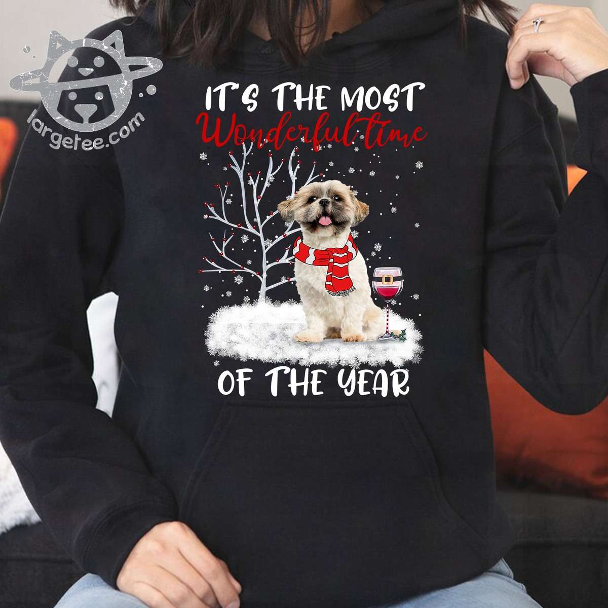 It's the most wonderful time of the year - Shih Tzu dog, Merry Christmas gift, Christmas ugly sweater