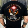 Jesus is my savior, riding is my therapy - Motorcycle and Jesus, gift for bikers