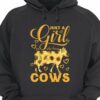 Just a girl who loves cows - Sunflower cow graphic, gift for cow girl