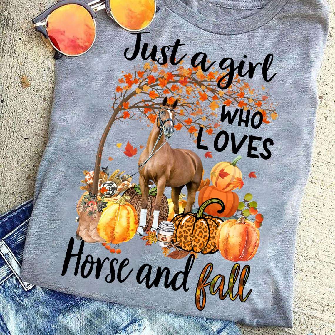 Just a girl who loves horse and fall - Fall pumpkin, fall the wonderful season
