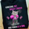 Knocking out breast cancer, one punch at a time - Breast cancer awareness, boxing kitty cat