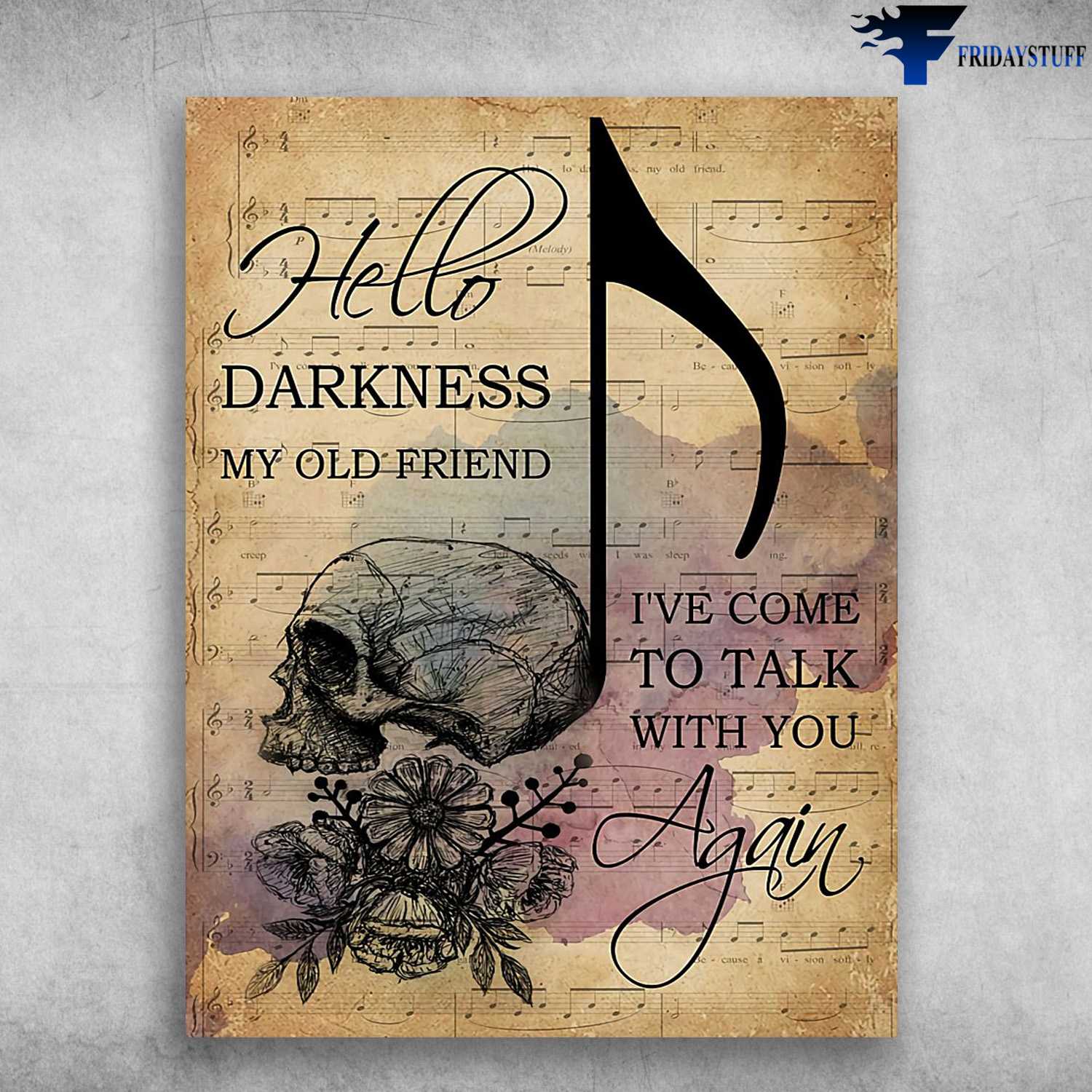 Music Lover, Music Sheet - Hello Darkness, My Old Frend, I've Come To Talk With You Again