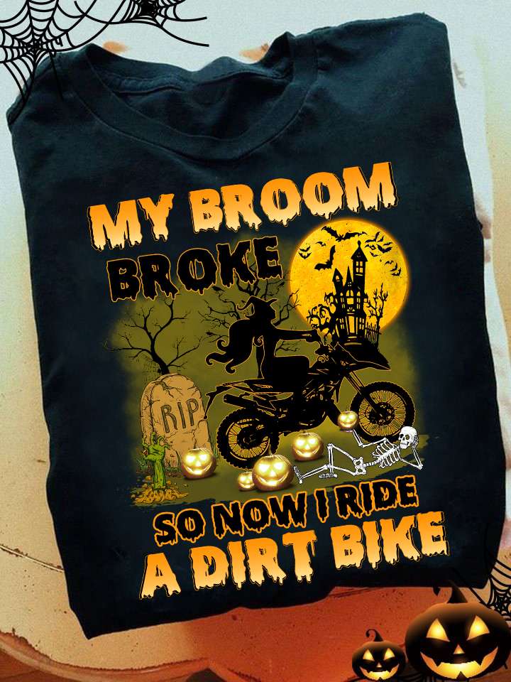My broom broke so now I ride a dirt bike - Dirt bike racing, witch riding dirt bike