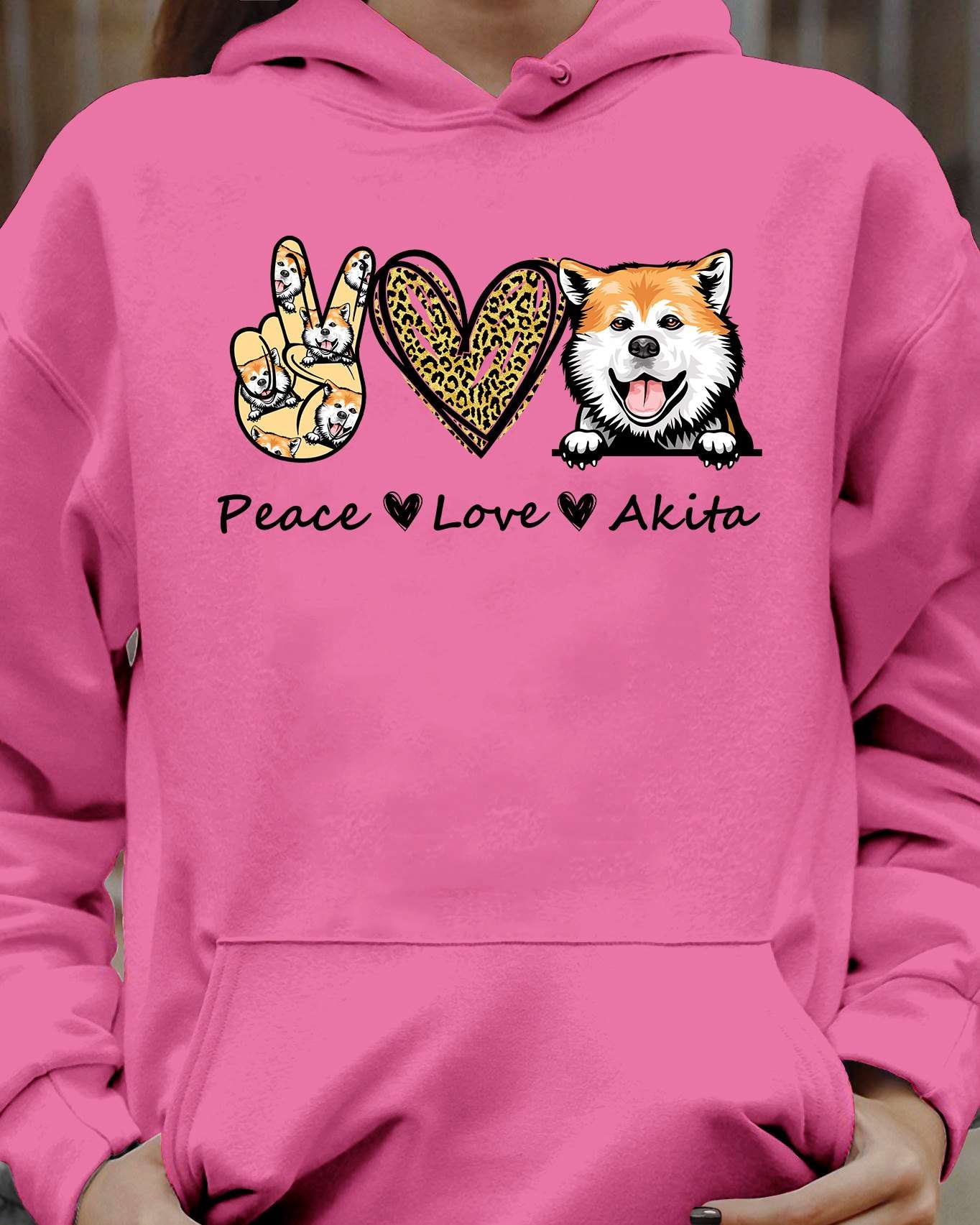 Peace love Akita - Love Akita dog, gift for dog lover