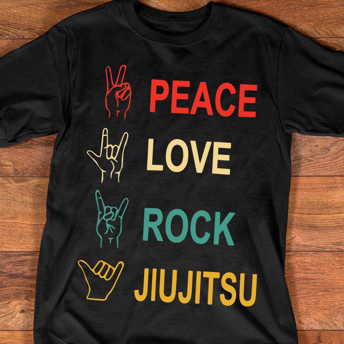 Peace love rock Jiujitsu - Jiujitsu the kungfu, training Jiu Jitsu