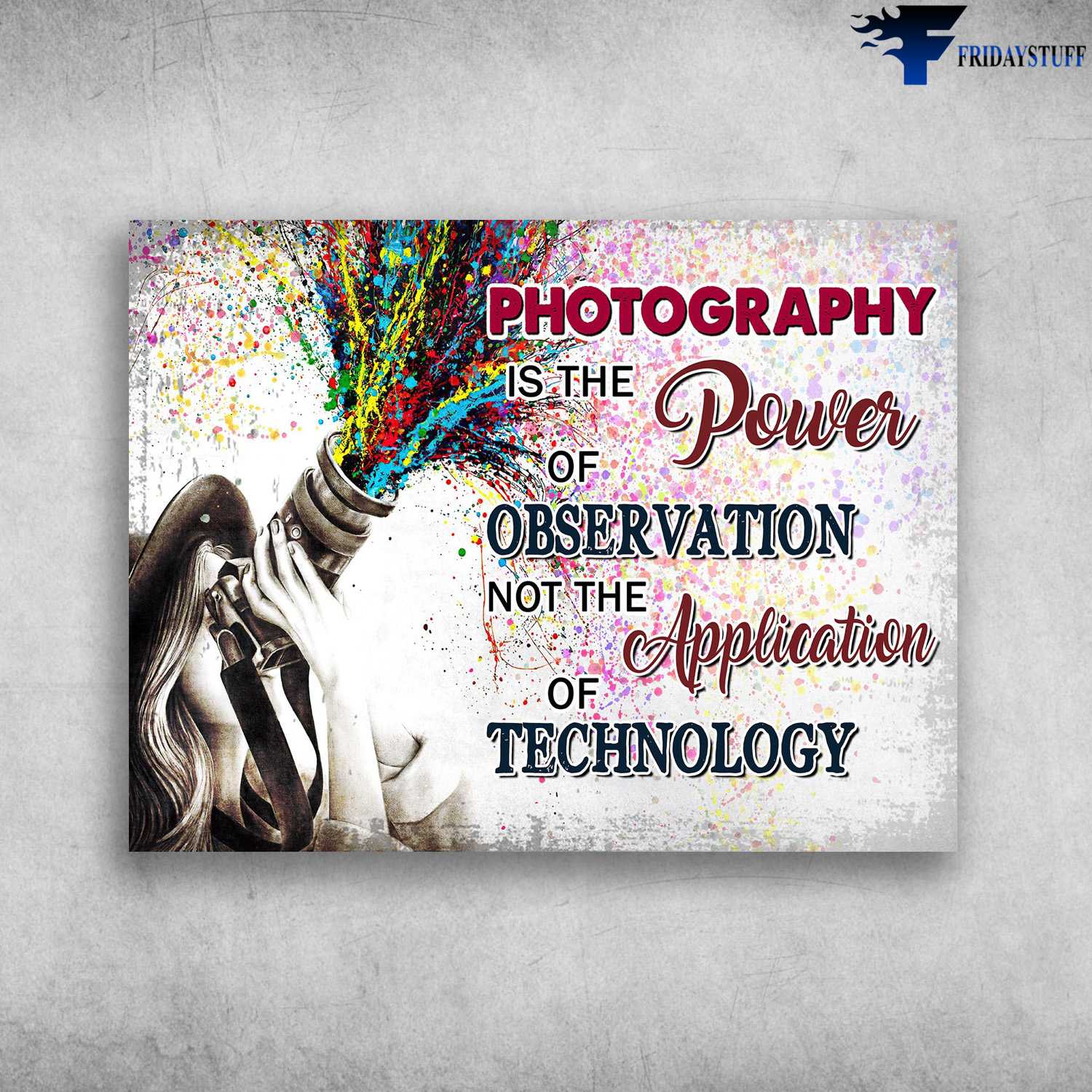 Photography Poster, Photography Is The Power, Of Observation, Not The Application, Of Technology