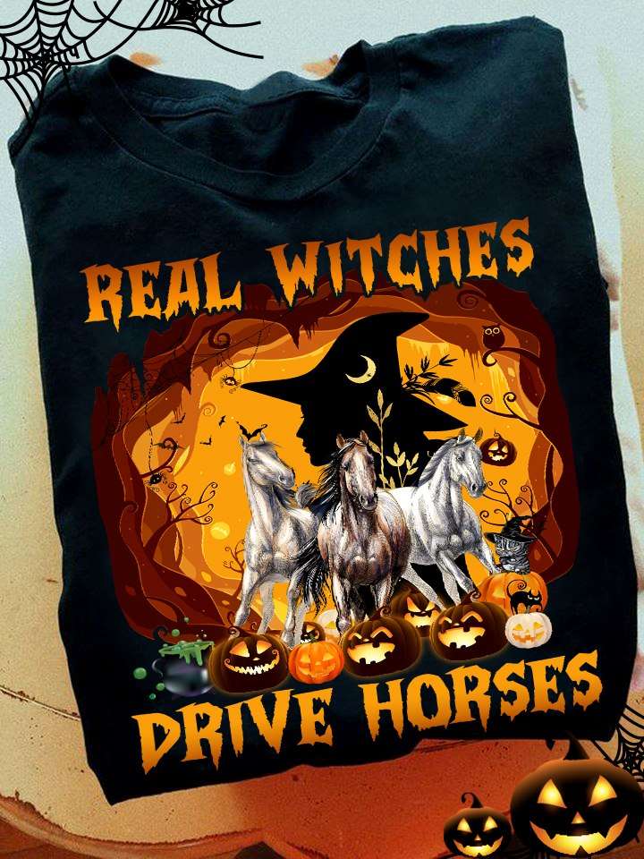 Real witches drive horses - Halloween witch and horse, Halloween witch costume