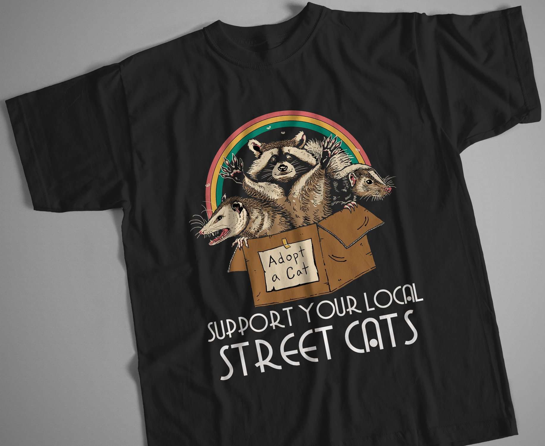 ADOPT ME, SUPPORT YOUR LOCAL STREET CAT Essential T-Shirt for