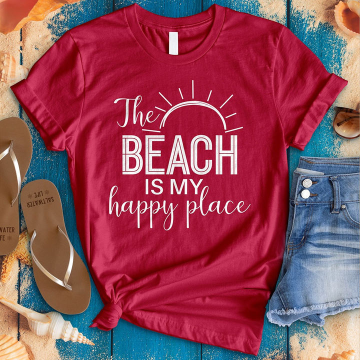 The beach is my happy place - Summer beach vibes, gift for summer day