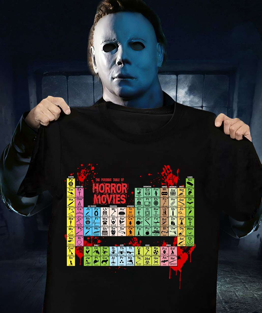 The periodic table of Horror movies - Horror movies for Halloween, Halloween gift
