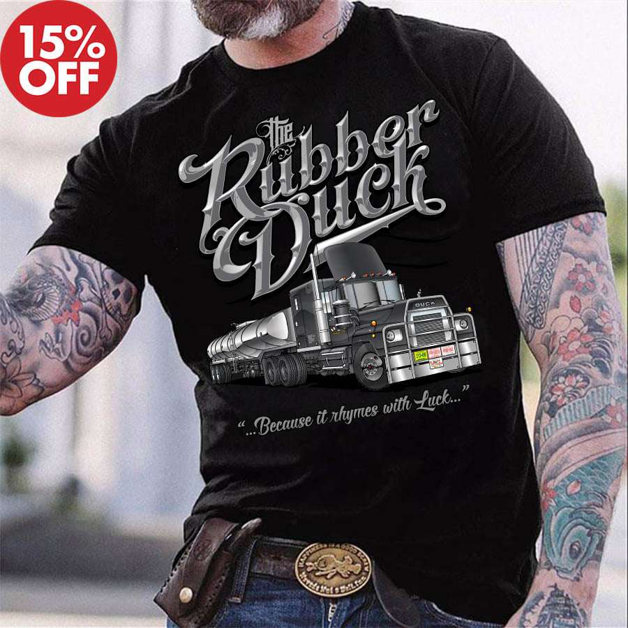The rubber duck - Black giant truck, truck driver the job