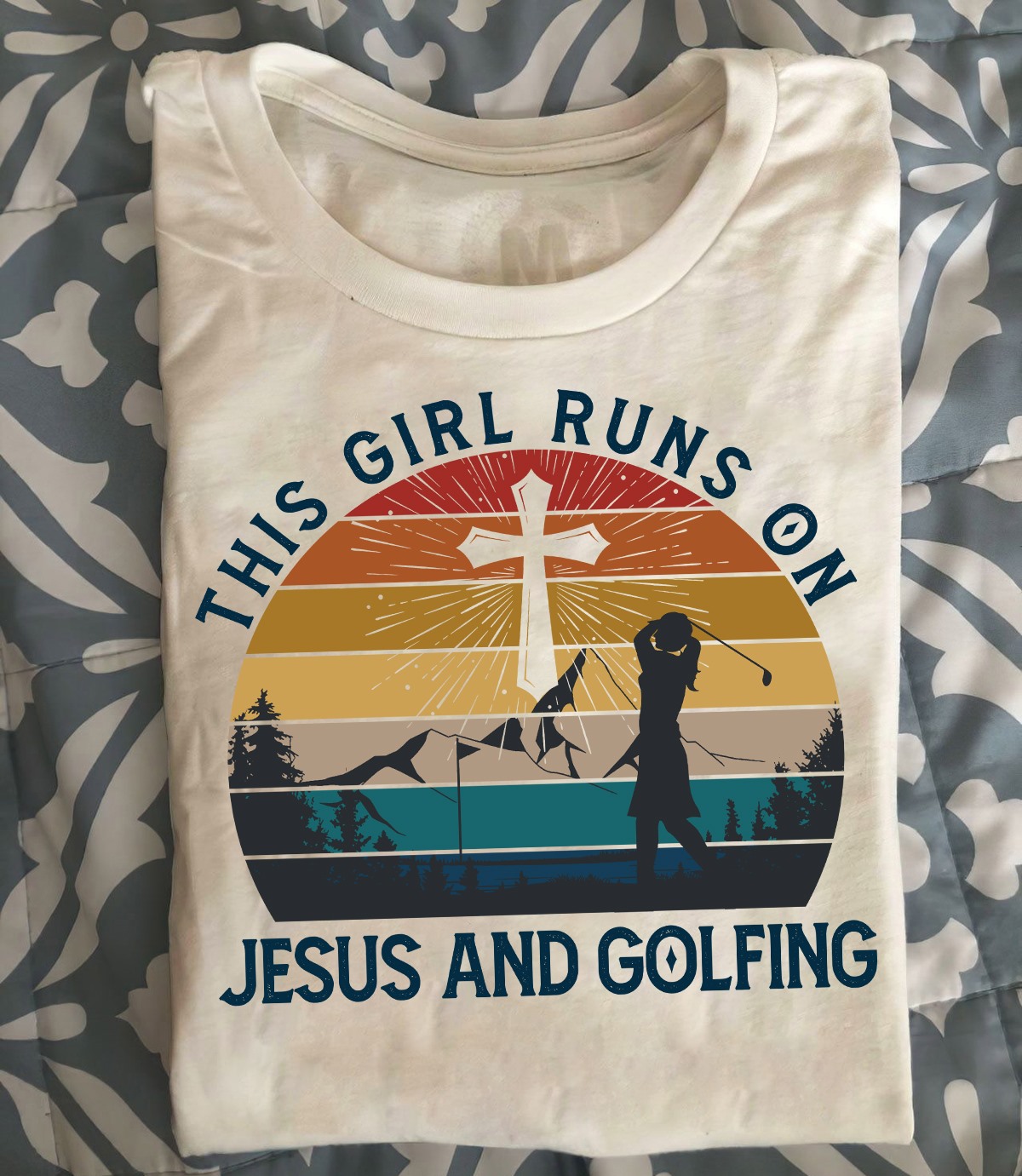 This girl runs on Jesus and golfing - Girl the golfer, Believe in Jesus
