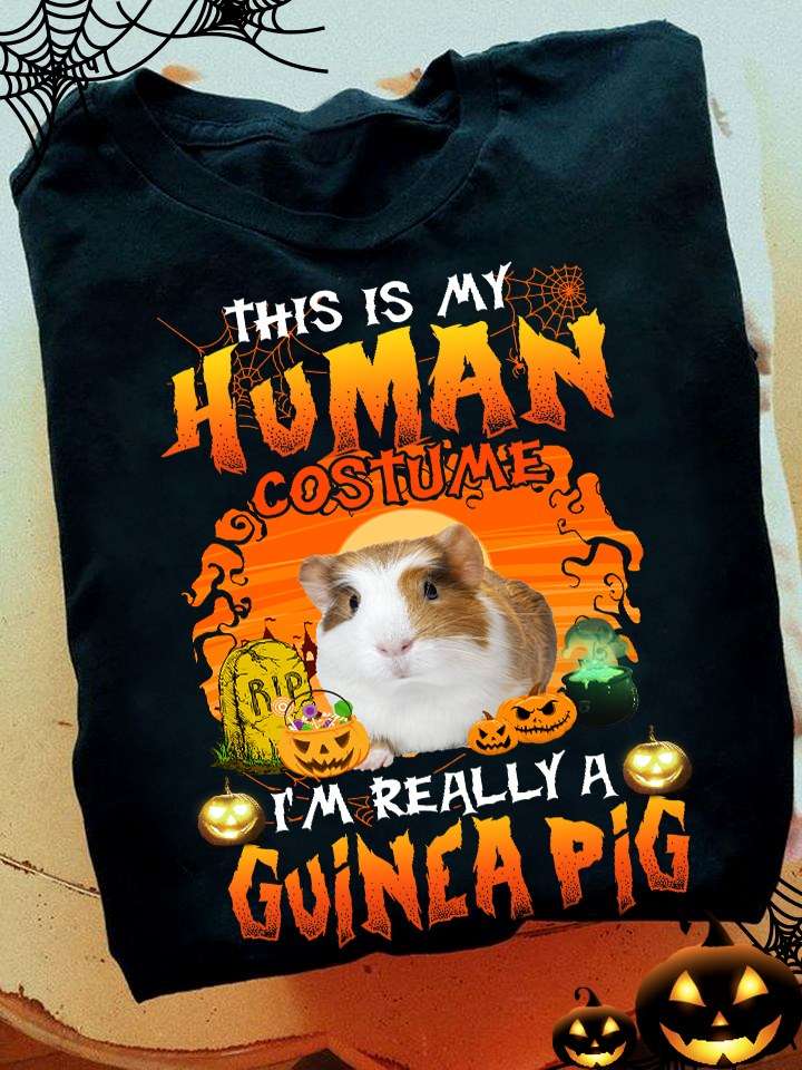This is my human costume I'm really a Guinea pig - Guinea pig halloween costume, gift for Halloween