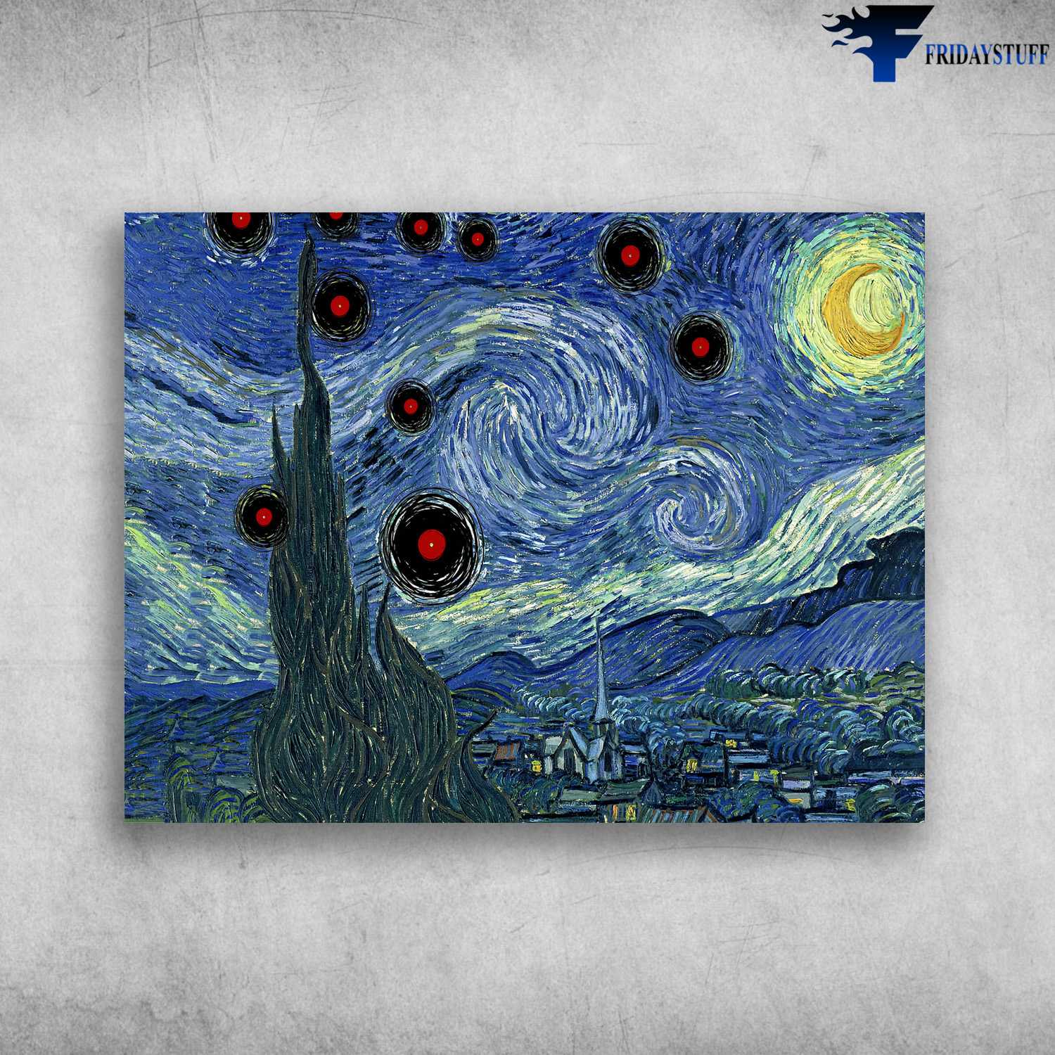 Vinyl Record Lover, Starry Night, Vincent van Gogh