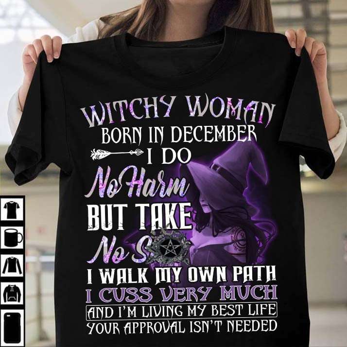 Witchy woman born in December - December witch, Halloween beautiful witch