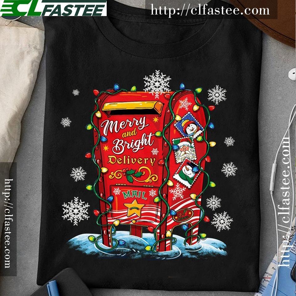 Christmas Mailbox Postal Worker - Merry And Bright Delivery