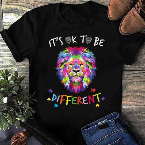 Autism Lion, Autism Symbol - It's ok to be different
