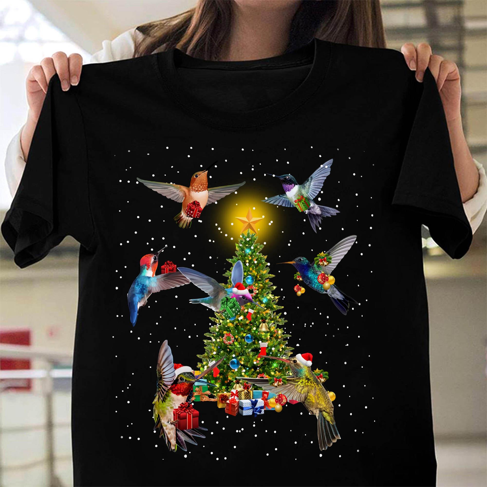 Christmas Hummingbird, Christmas Tree, Merry Christmas
