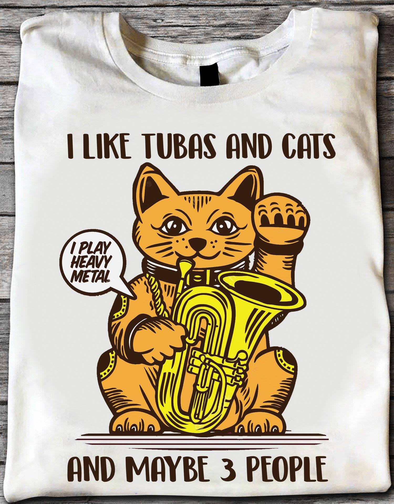 Fortune Cat Tubas Instrument - I like tubas and cats and maybe 3 people