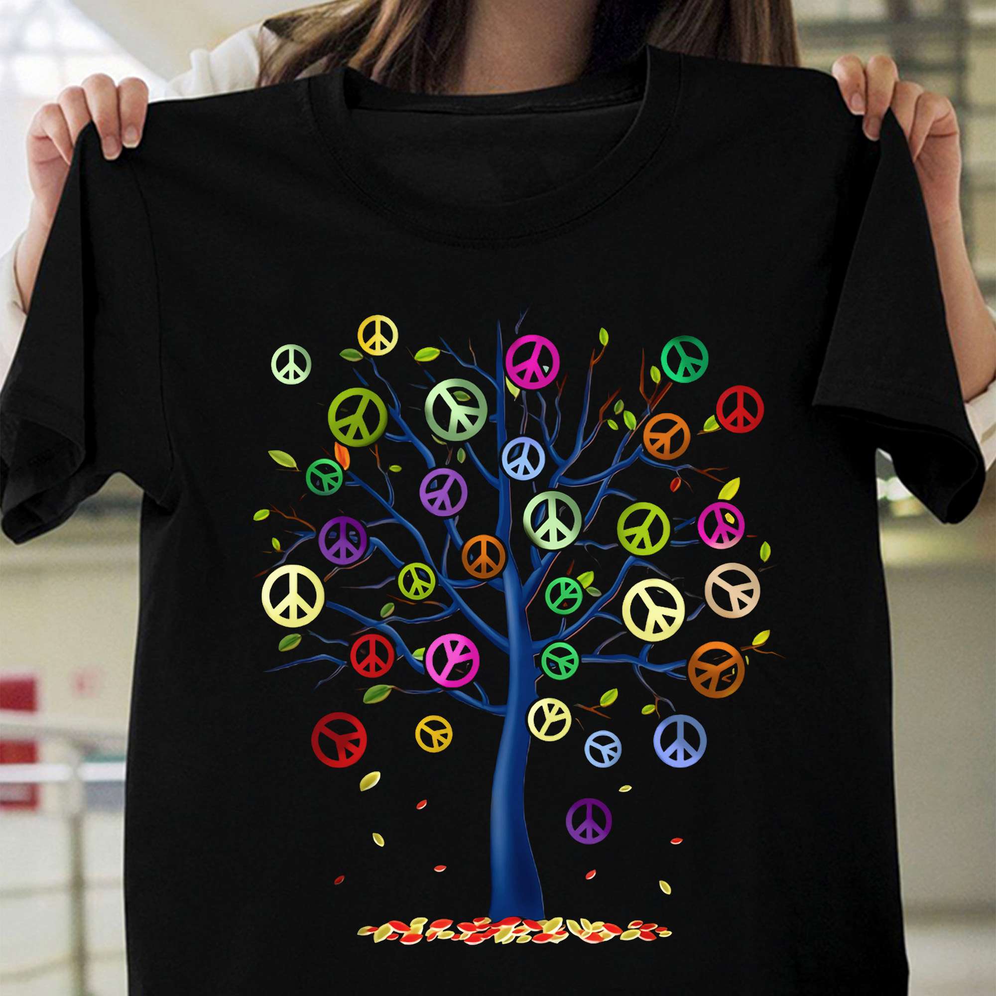 Hippie Tree, Peace Hippie - Hippie Graphic T-shirt
