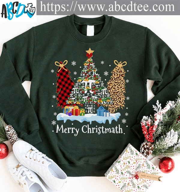 Pi In Math, Pi Christmas Tree Ugly Sweater - Merry Christmath