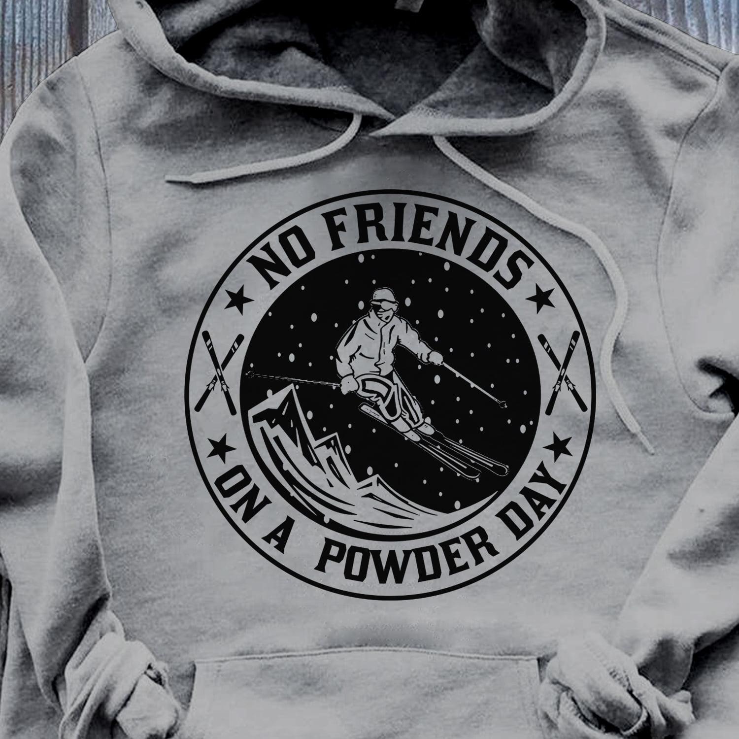 Skiing Man - No friends on a power day