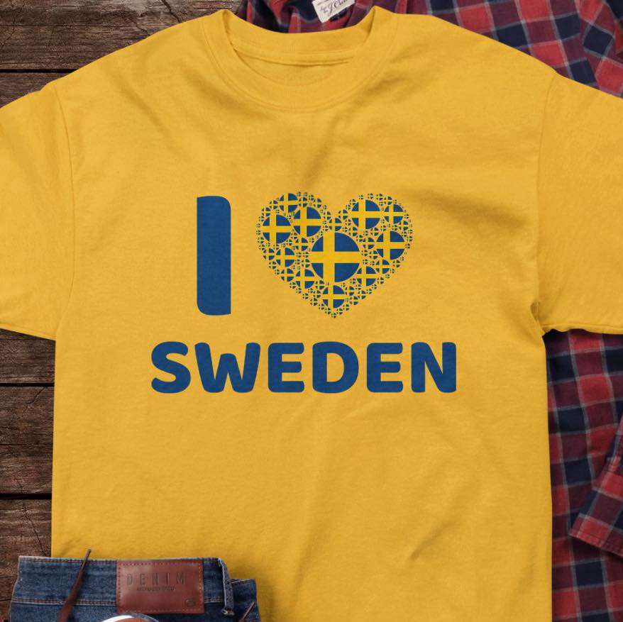 National Flag Of The Sweden, Sweden Heart - I love Sweden