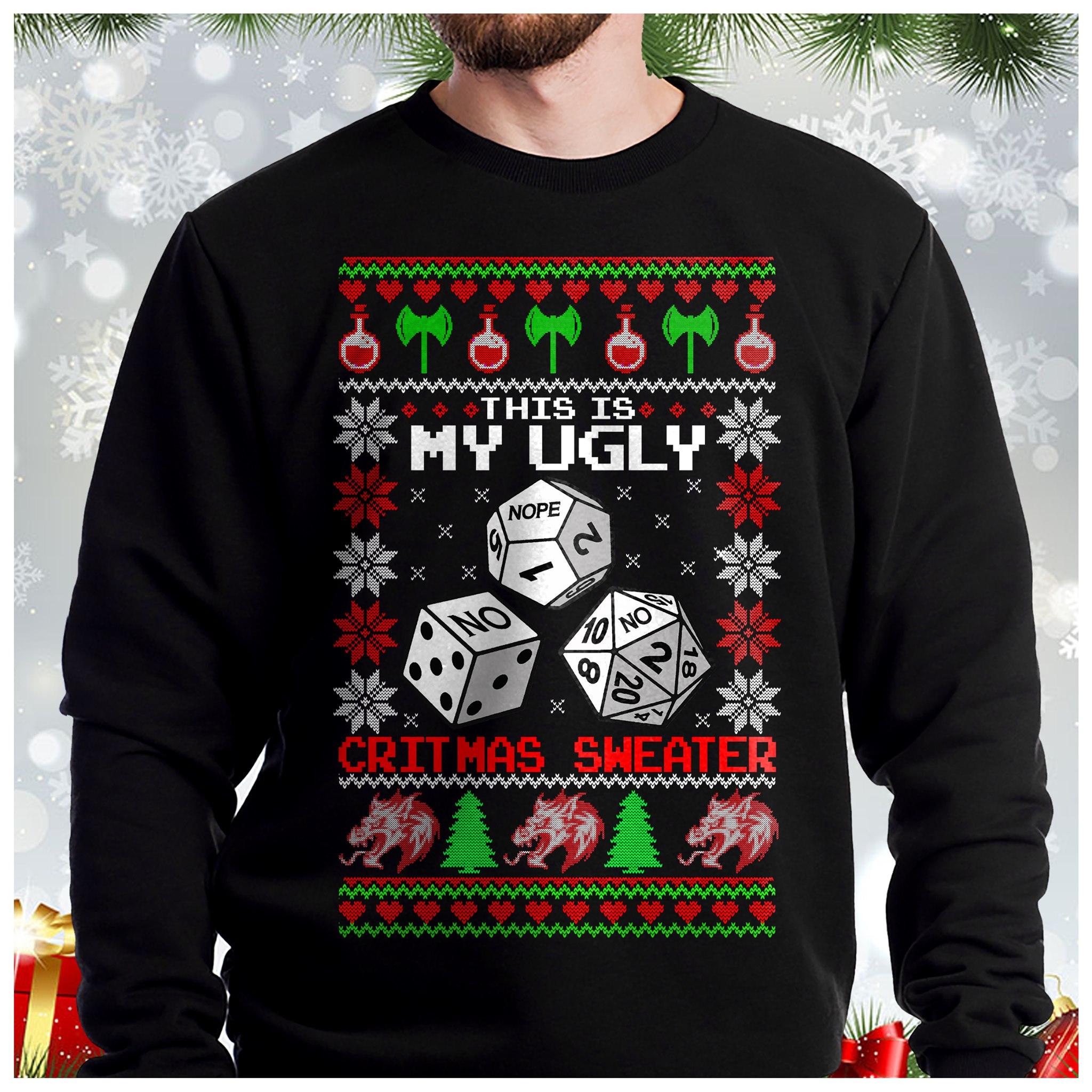 Christmas Dice Dungeon And Dragon - This is my ugly christmas sweater