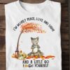 Cat Hippie Yoga, Thanksgiving Gift - I'm mostly peace love and light and a little go f yourself
