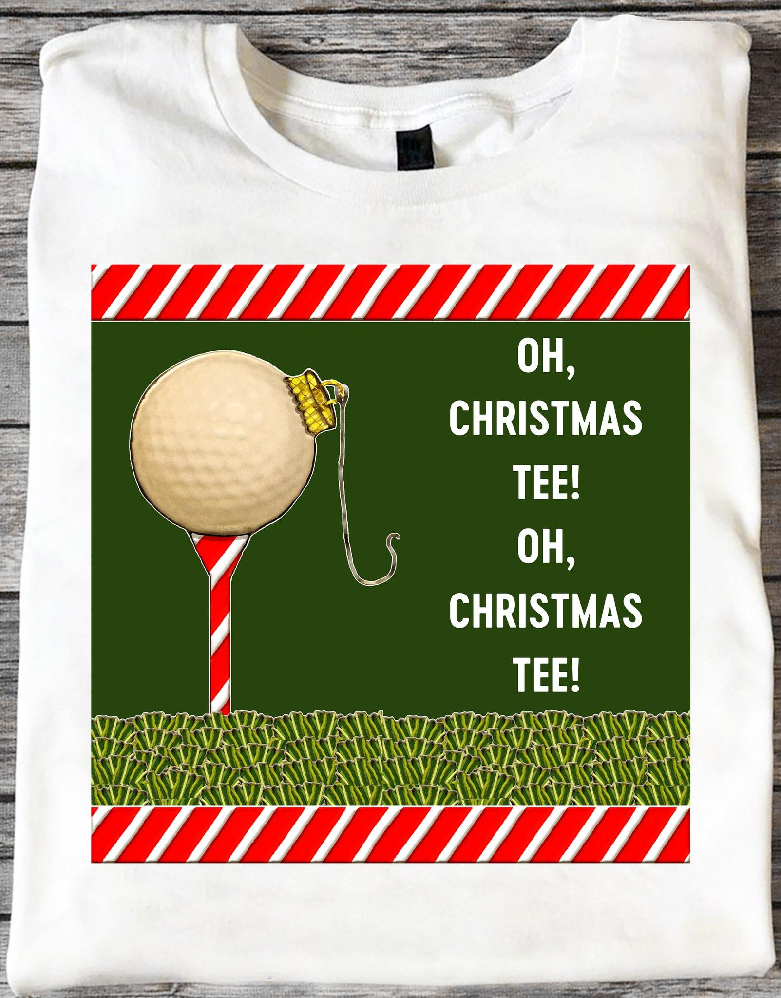 Golf Christmas baubles - Oh christmas tee! Oh christmas tee!
