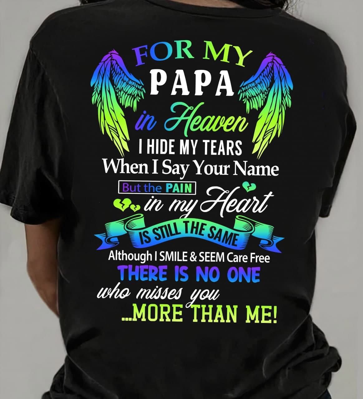 For my papa in heaven i hide my tears when i say your name but the pain in my heart is still the same