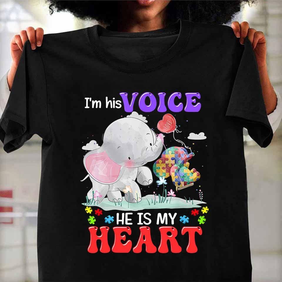 Autism Little Elephant - I'm his voice he is my heart