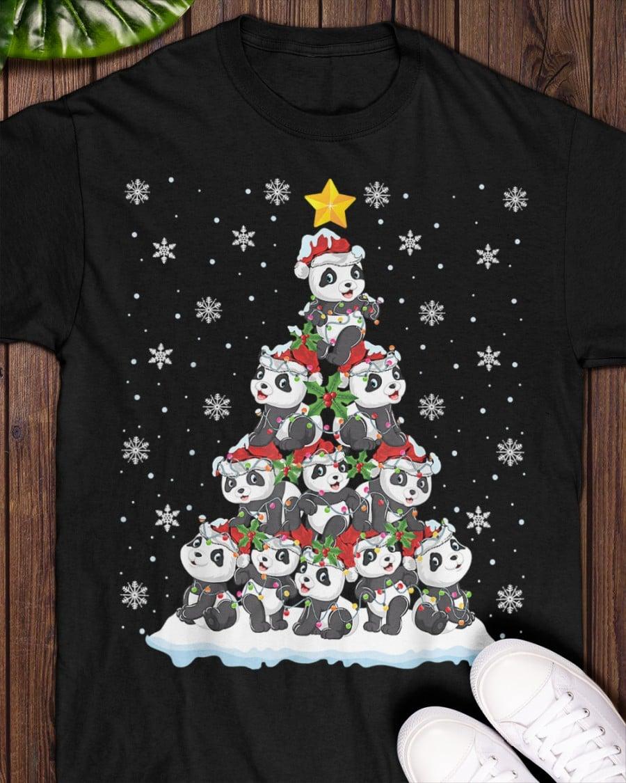Funny Panda Christmas Tree Cute Decor Gift Xmas