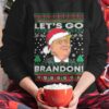Santa Donald Trump Meme Ugly Sweater - Let's go brandon