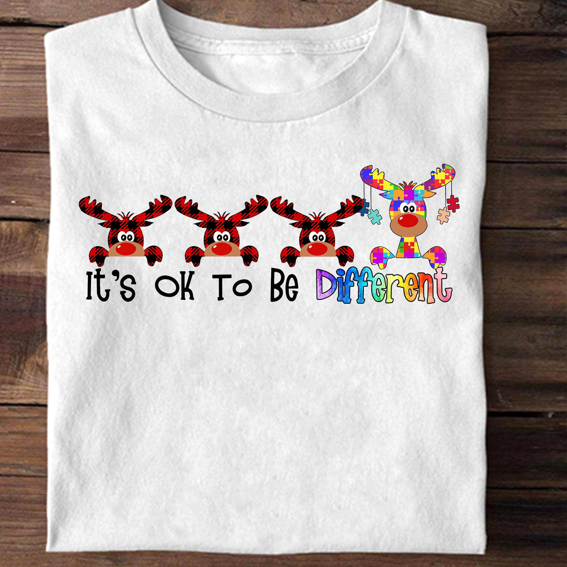 Autism Reindeer Ugly Sweater - It's ok to be different