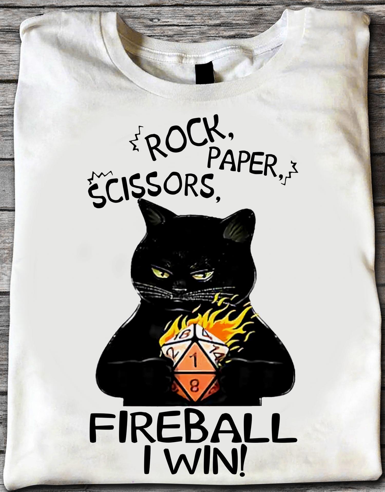 Black Cat Fire Dice Dungeon And Dragon - Rock paper scissors fireball i win
