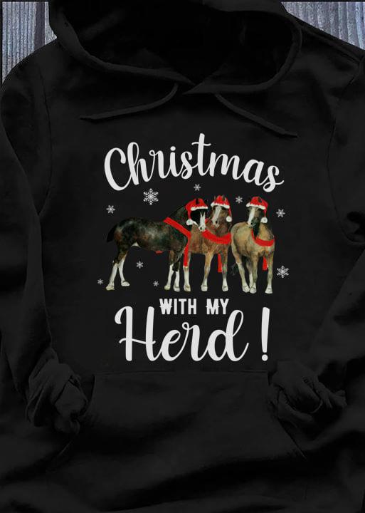 Funny Santa Herd Christmas Gift - Christmas with my herd!