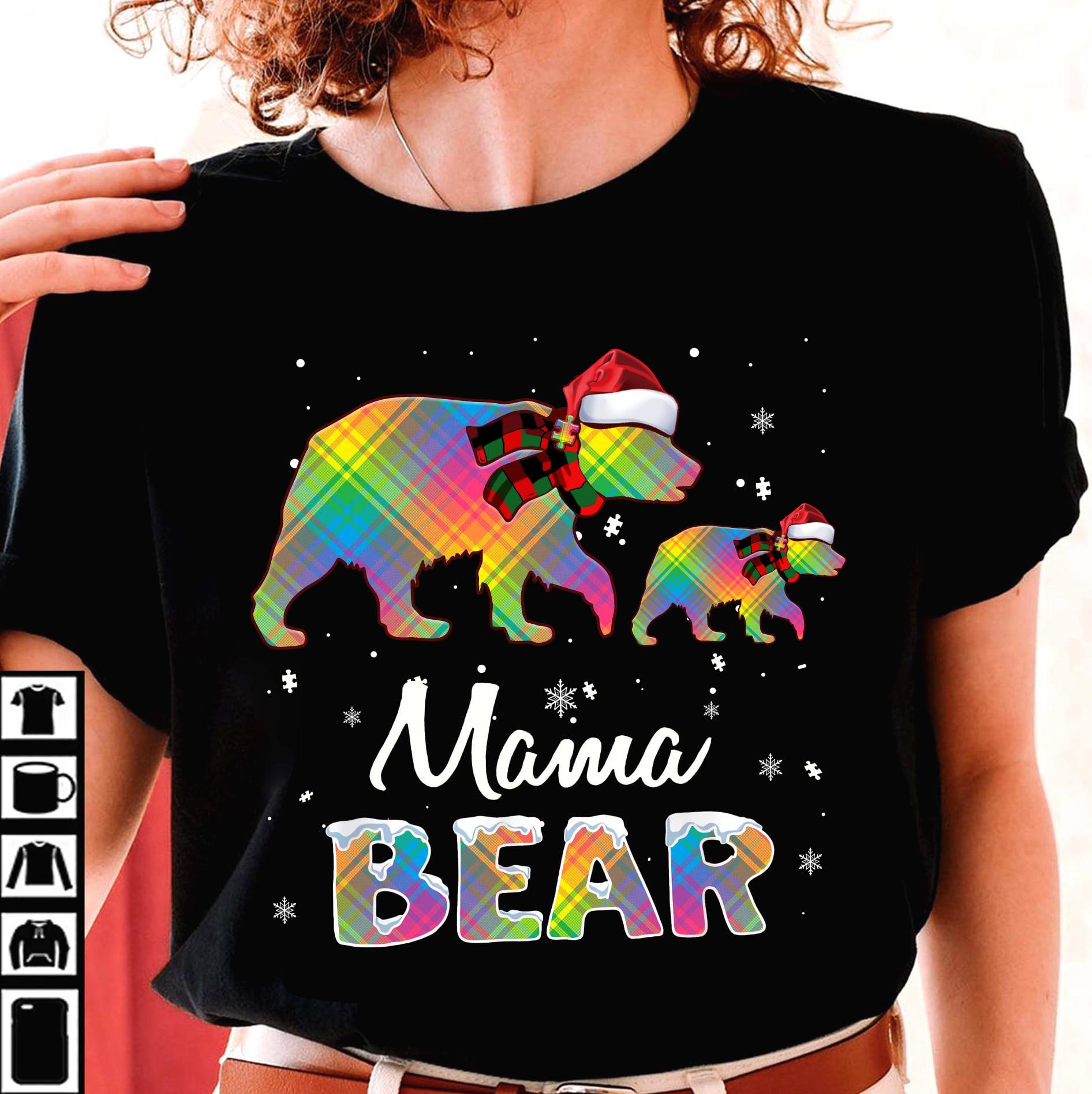 Autism Bear Mother, Christmas Ugly Sweater - Mama Bear