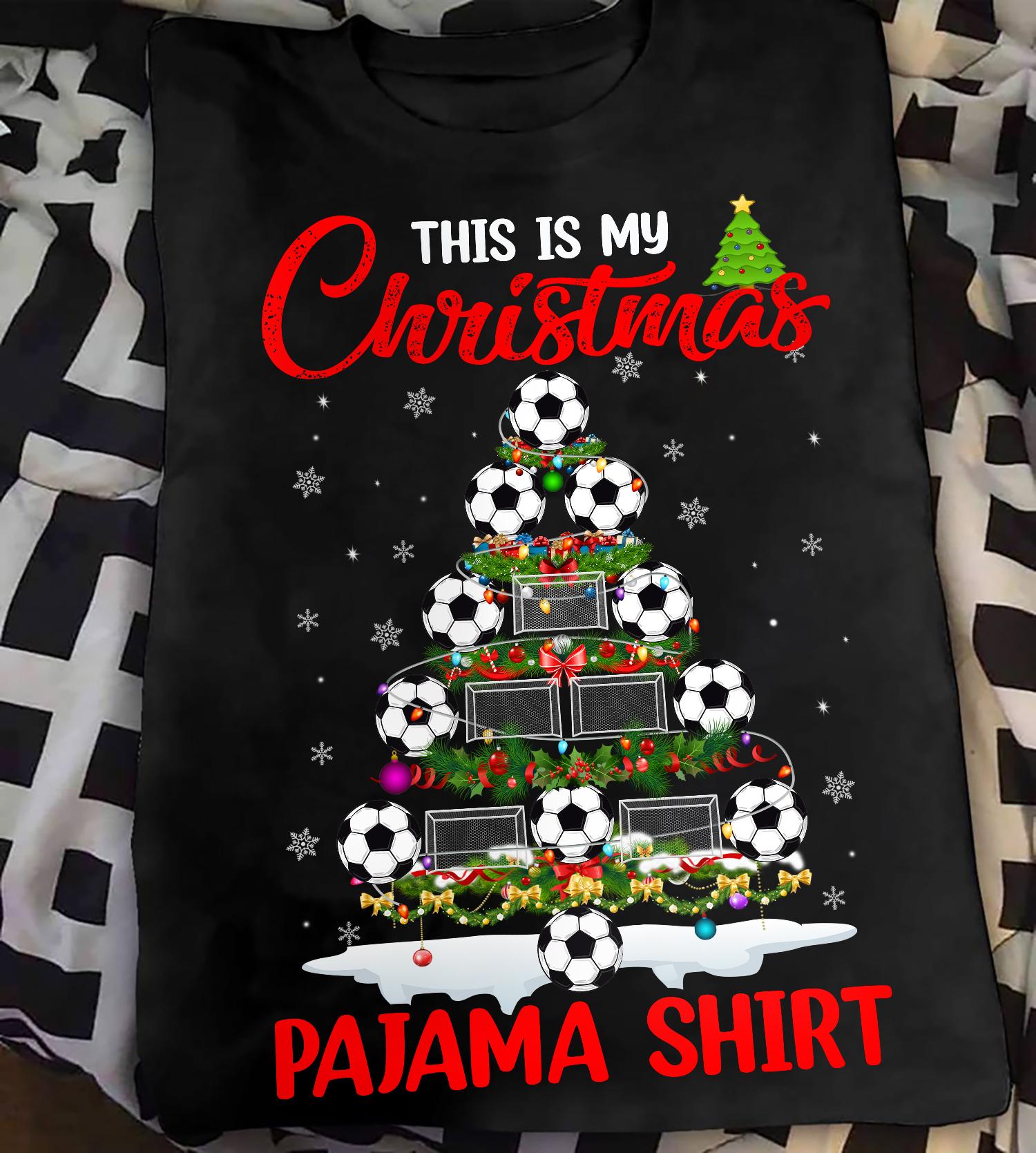 Football Christmas Tree - This is my christmas pajama shirt