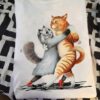 Dancing Cat Couple - Gift For Dancer, Cat Graphic T-shirt