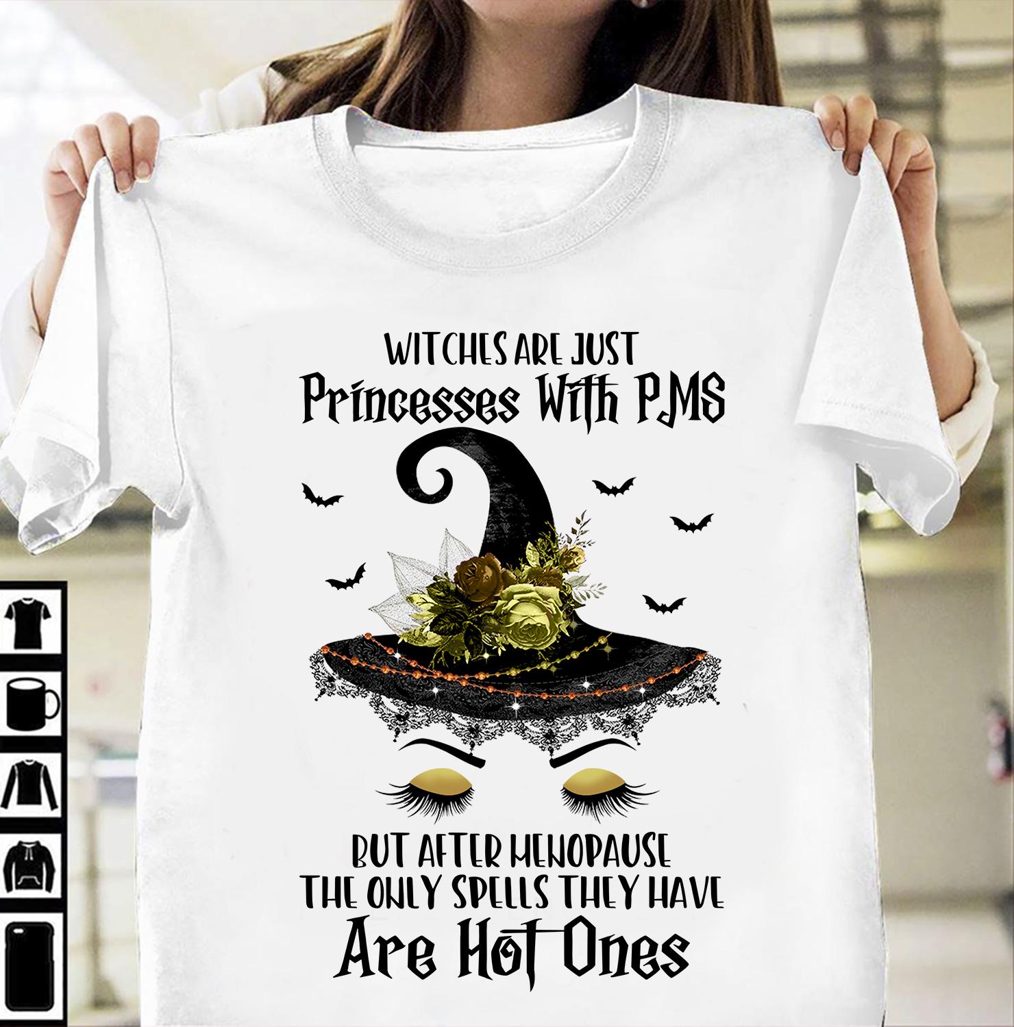 Witch Face, Halloween Witch Gift - Witches just princesses with PMS but after menopause the only spells they have are not ones
