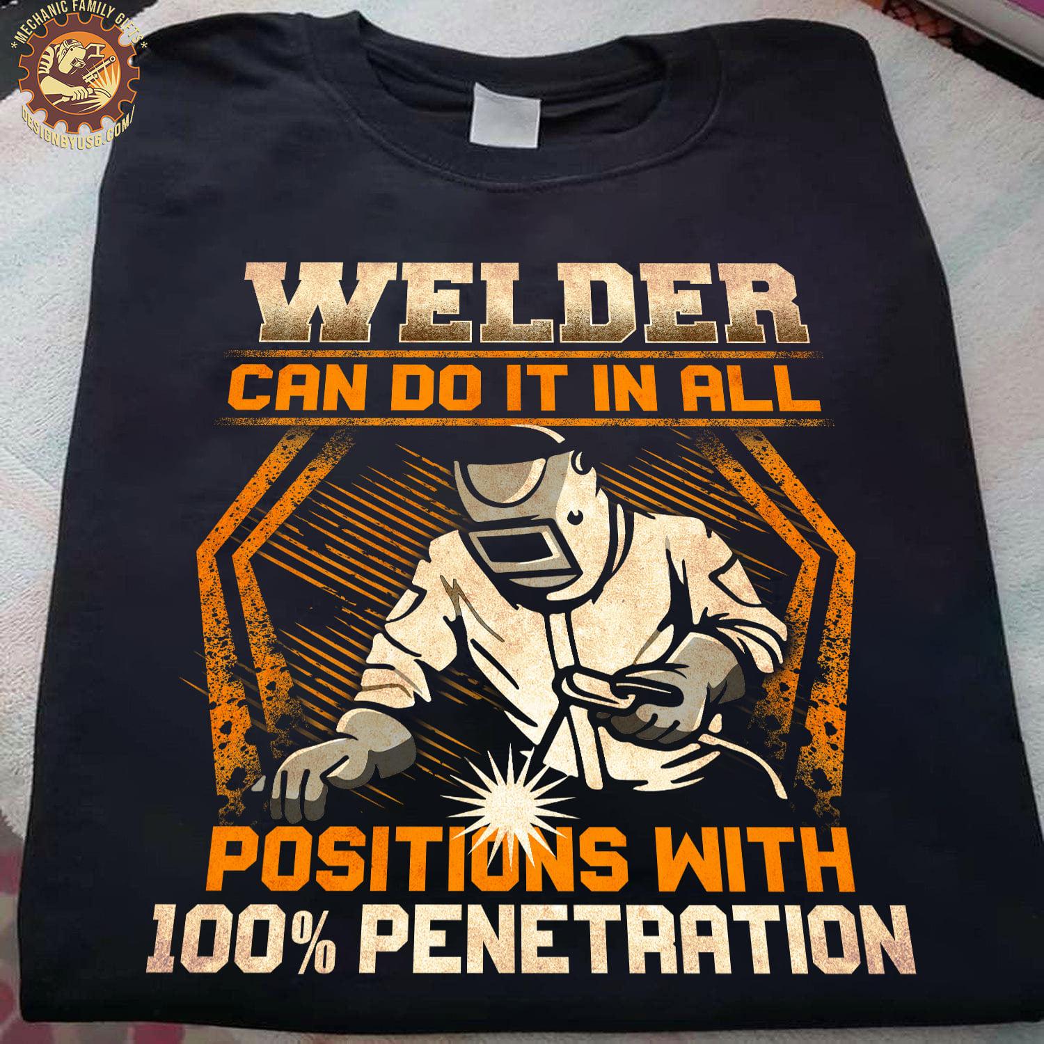 Welder The Job - Welder can do it in all positions with 100% penetration