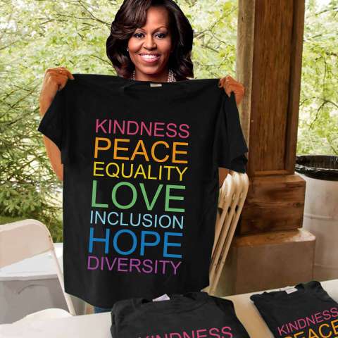Kindness peace equality love inclusion hope diversity