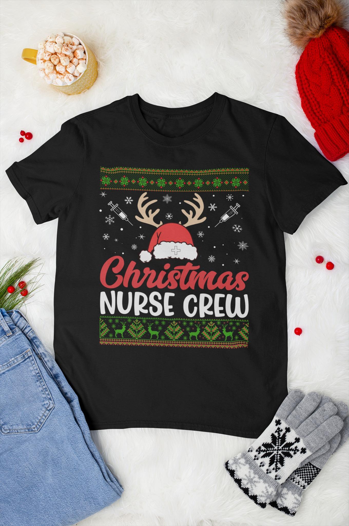 Santa Nurse Christmas Ugly Sweater - Christmas nurse crew